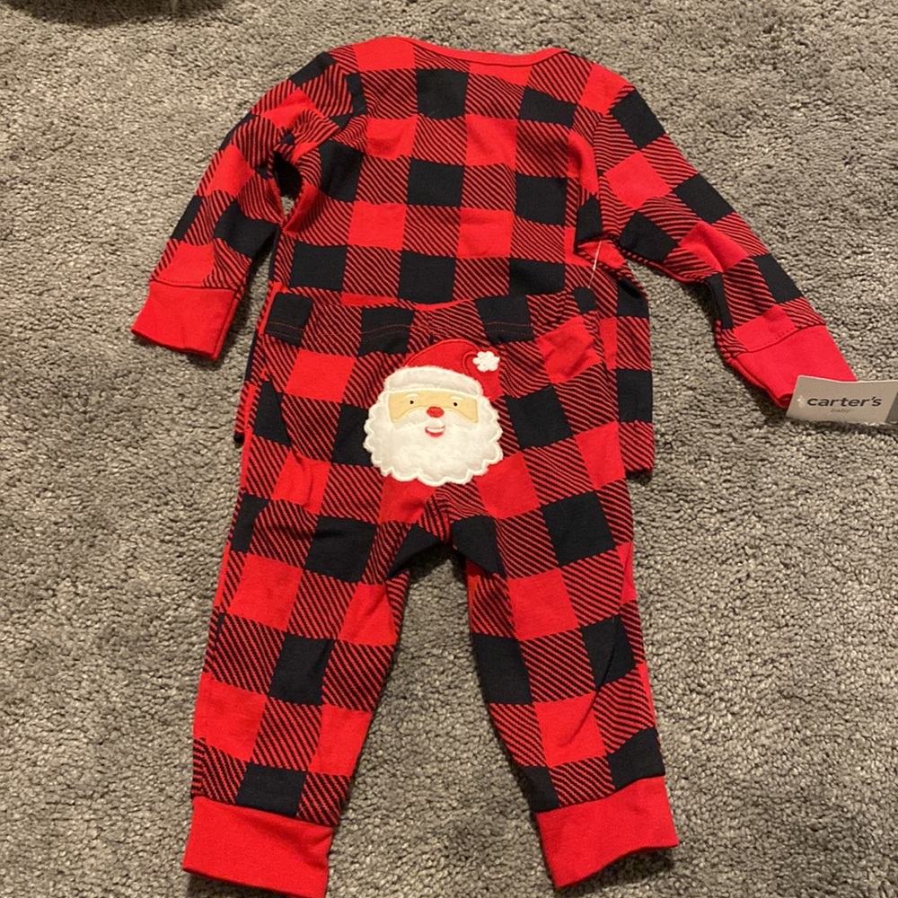 Red Buffalo Check Santa PJs - Picture 2 of 3